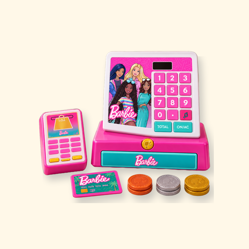 Caja registradora Barbie de juguete