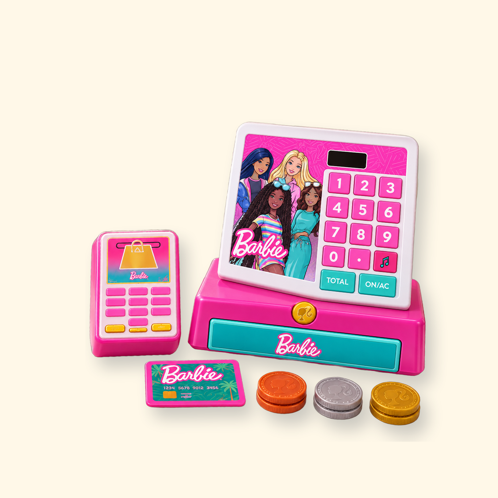 Caja registradora Barbie de juguete
