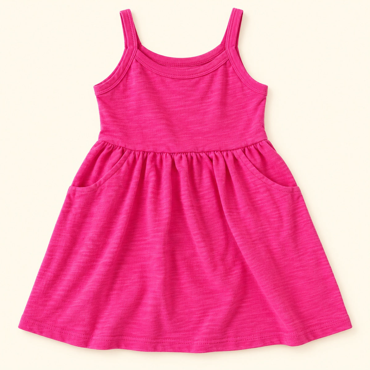 Vestido Garanimals fucsia sin mangas · 4T, vista frontal