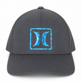Gorra Hurley Flexfit gris con bordado azul — L/XL