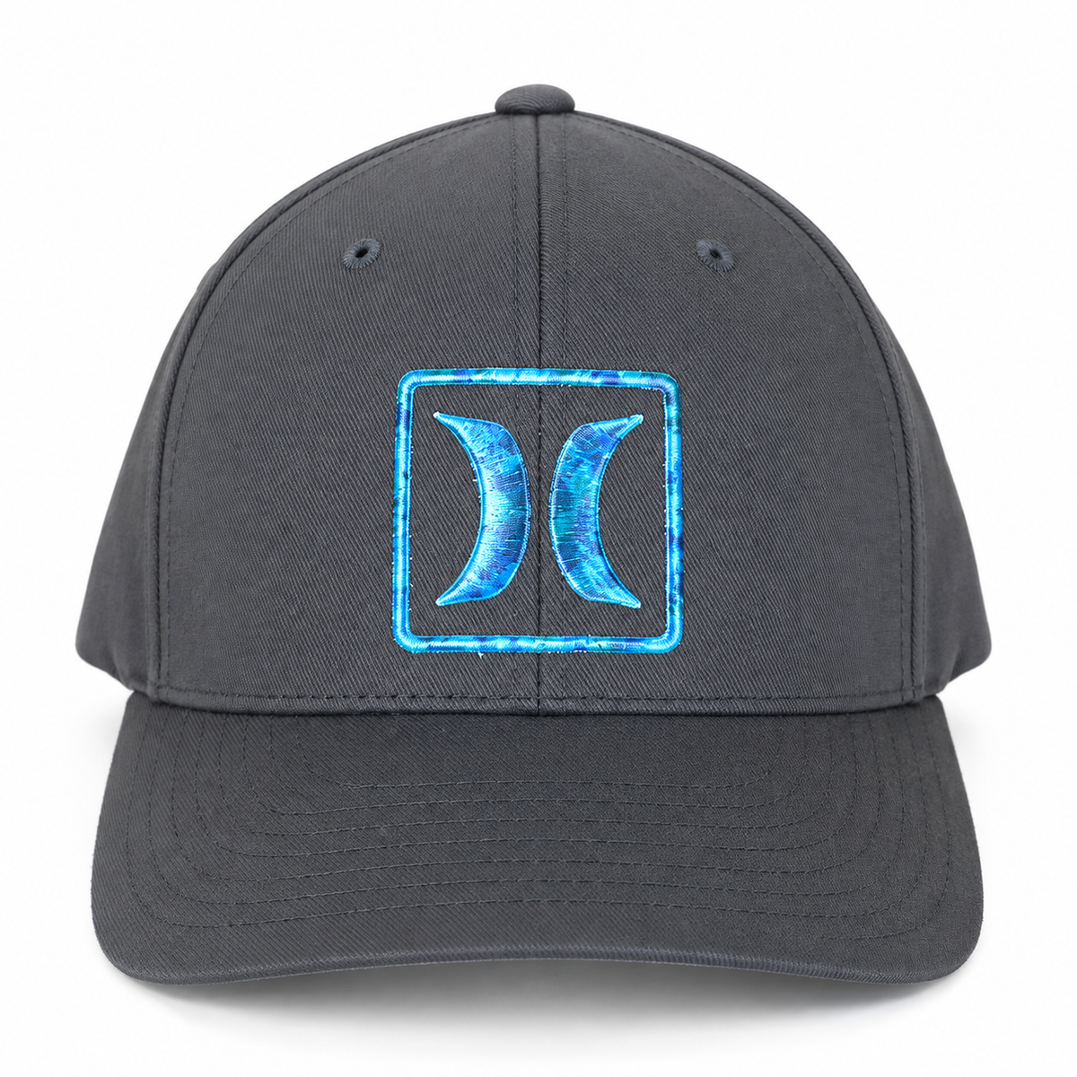 Gorra Hurley Flexfit gris con bordado azul — L/XL