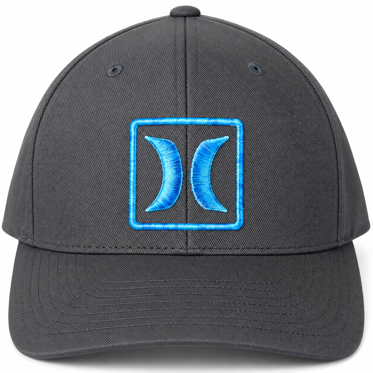 Gorra Hurley Flexfit gris con bordado azul — L/XL