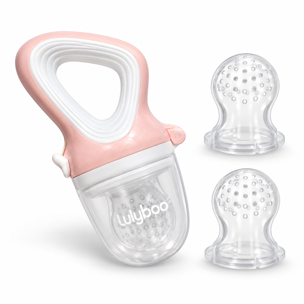 Alimentador Lulyboo rosa de 3 etapas con tapa