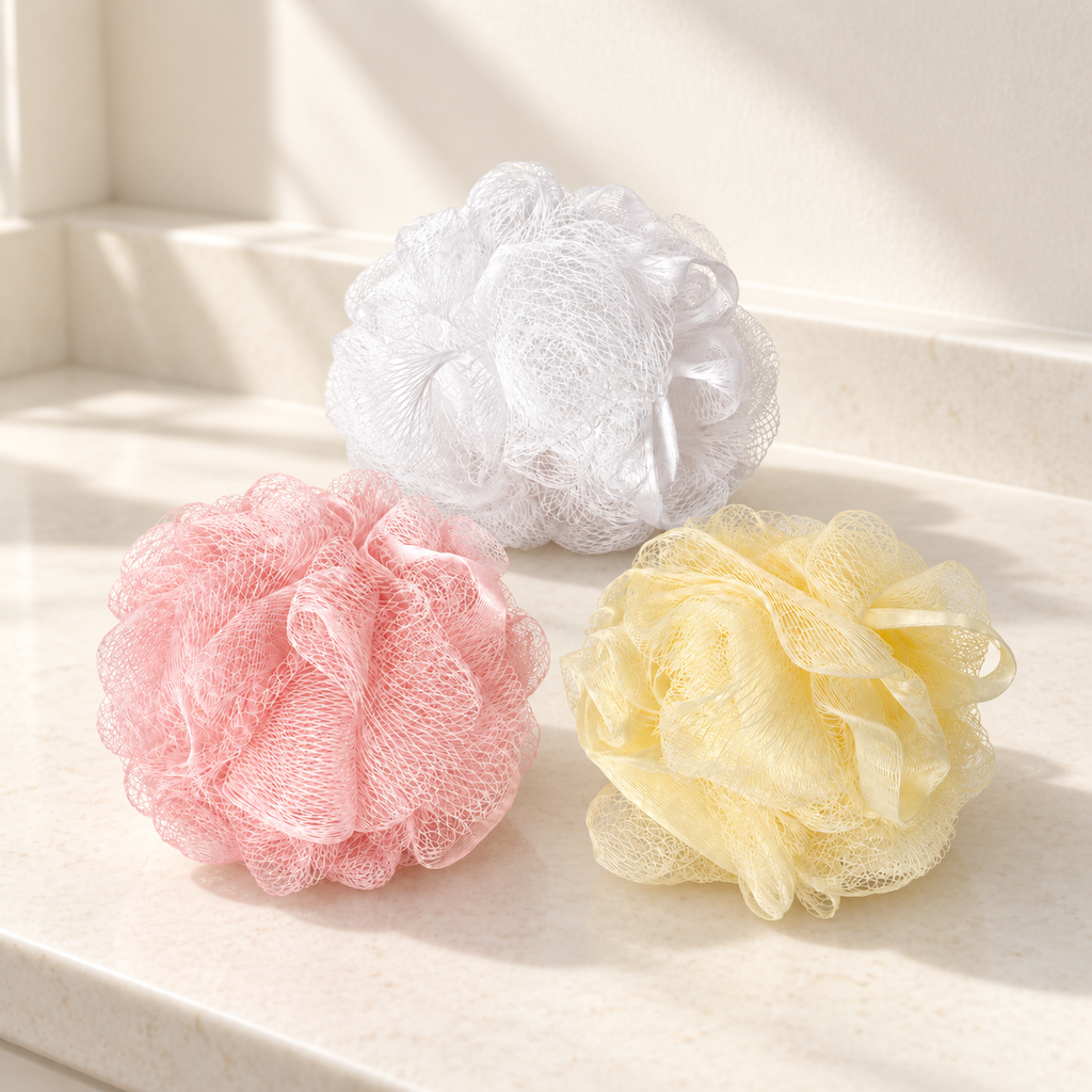 Set de 3 esponjas de baño Eco Sanctuary en tonos pastel