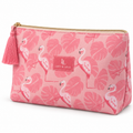 Cosmetiquera Lucy & Lola rosa con flamingos y 2 botellitas