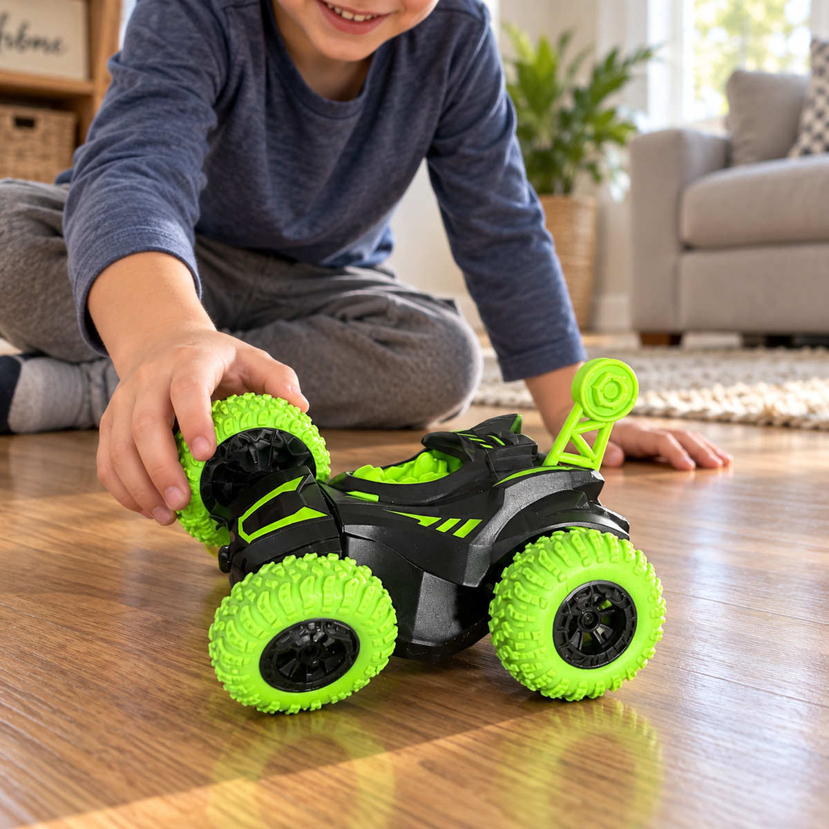 RC Stunt Blaster · carro acrobático 360° verde