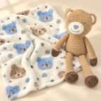 Duck Duck Goose · manta para bebé con osito de peluche