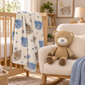 Duck Duck Goose · manta para bebé con osito de peluche