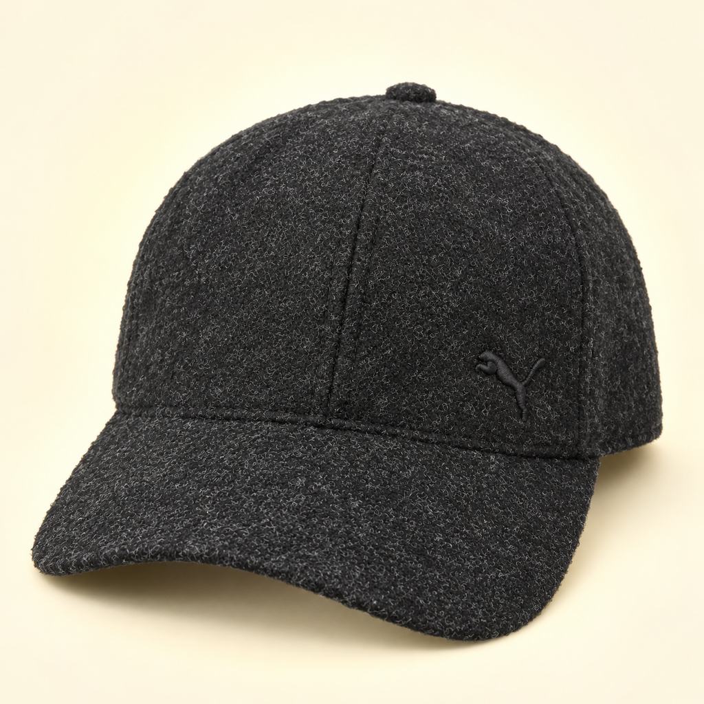 Puma · gorra negra texturizada ajustable