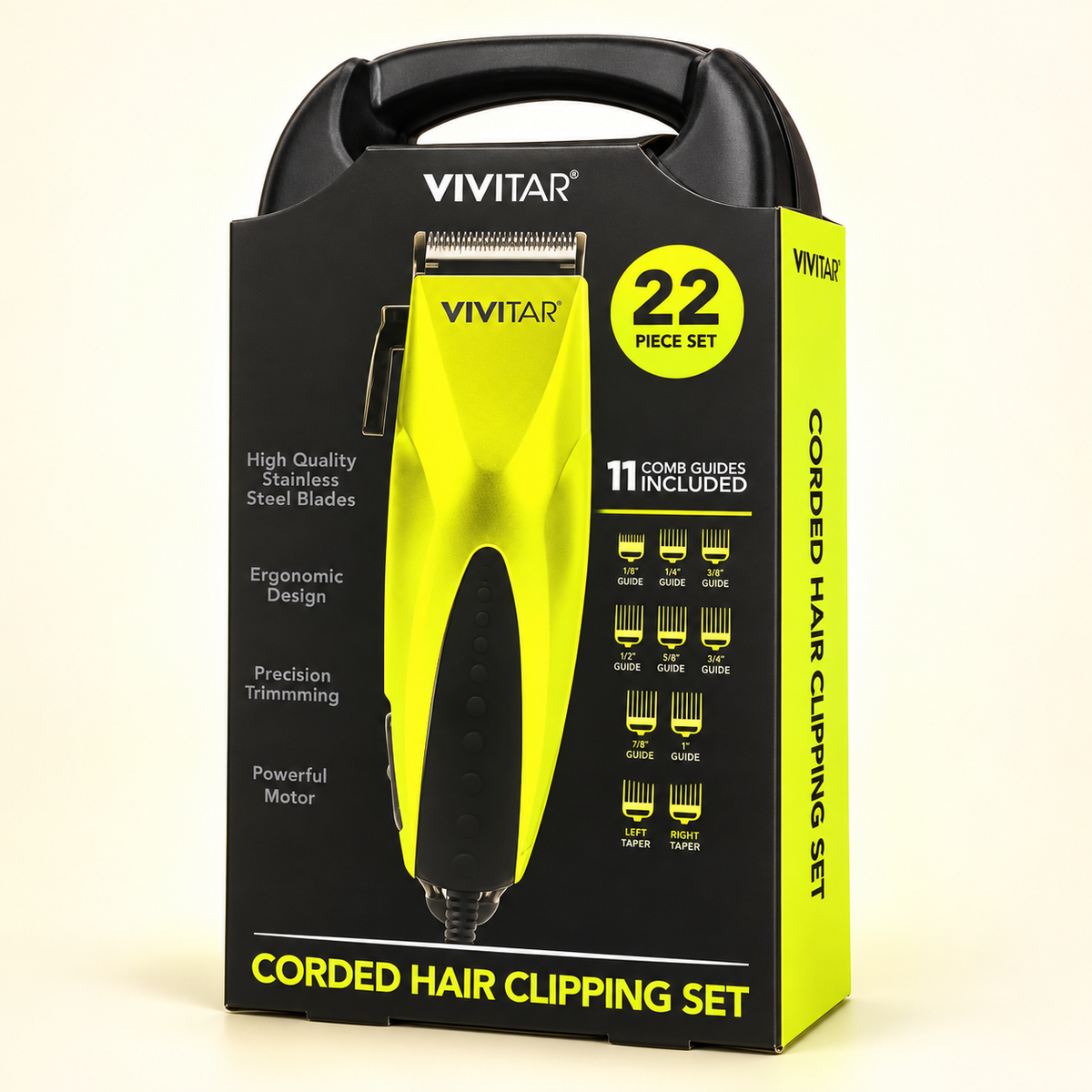 Vivitar · set de cortadora de cabello con cable, 22 piezas