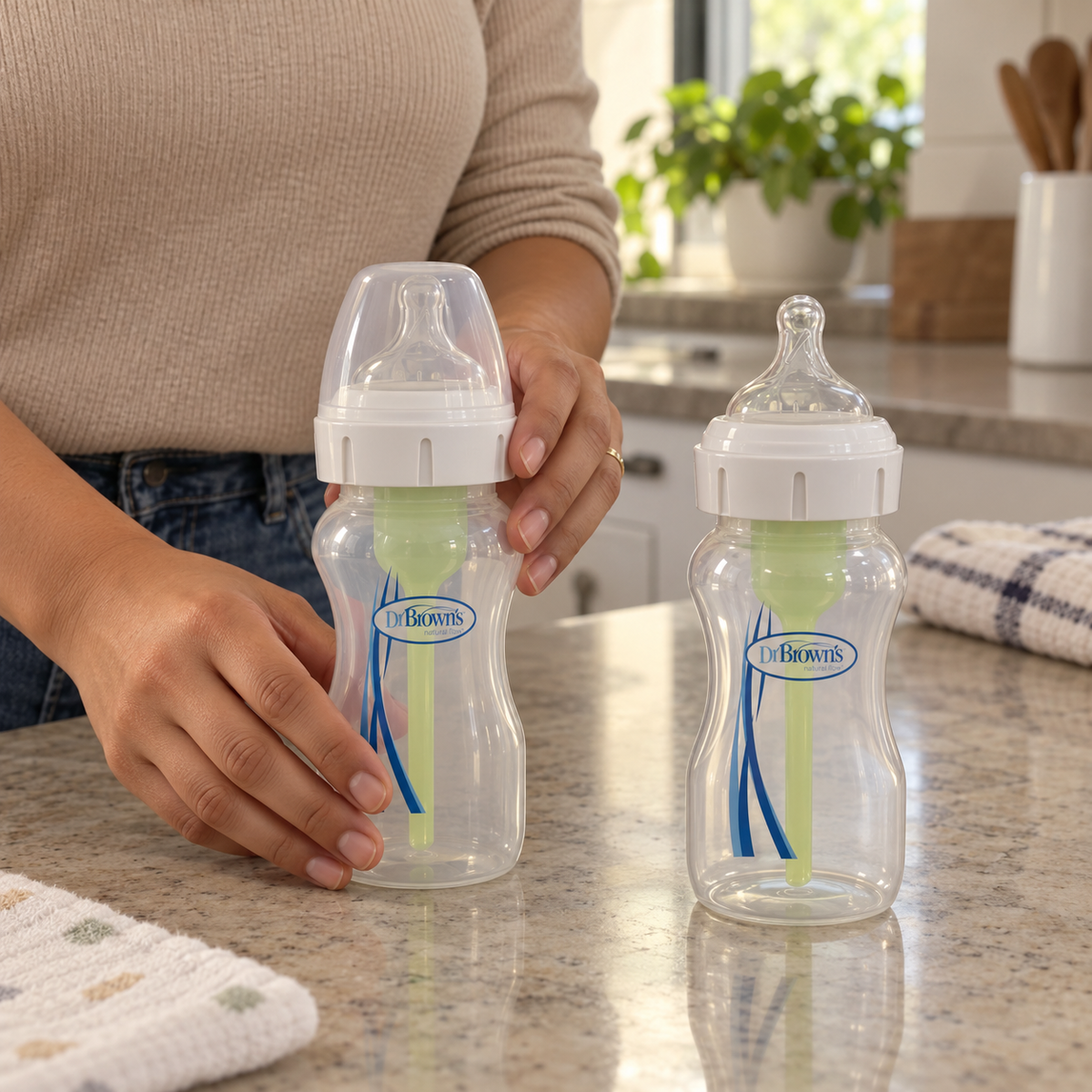 Dr. Brown’s Options+ · set de 2 biberones de boca ancha de 9 oz
