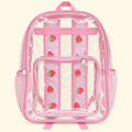 Mochila transparente con tirantes estampados · tres diseños