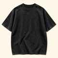 Playera vintage The Real Negro lavado, talla M. Vista frontal.