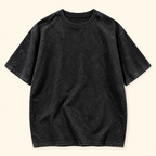 Playera vintage The Real Negro lavado, talla M. Vista frontal.