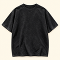Playera vintage Angel con alas Negro lavado, talla M. Vista frontal.