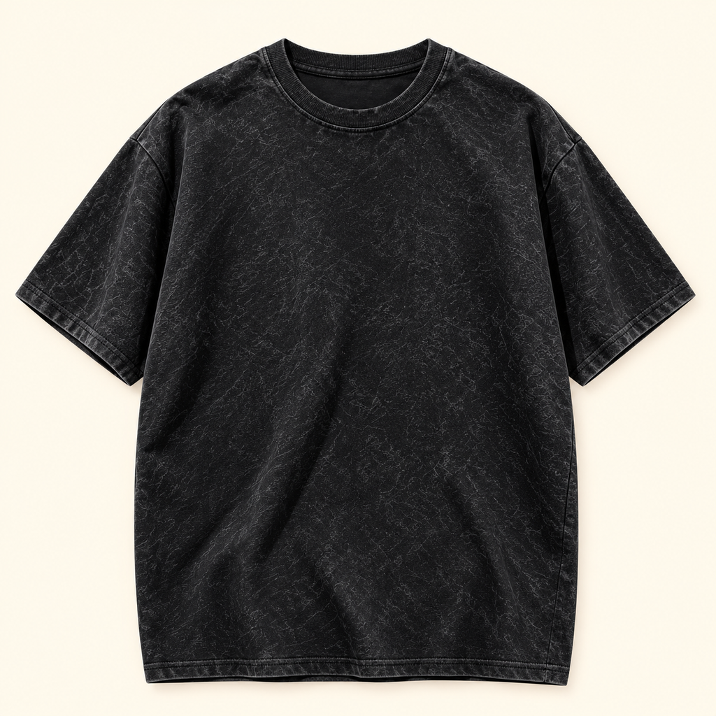 Playera vintage The Dream Negro lavado, talla M. Vista frontal.