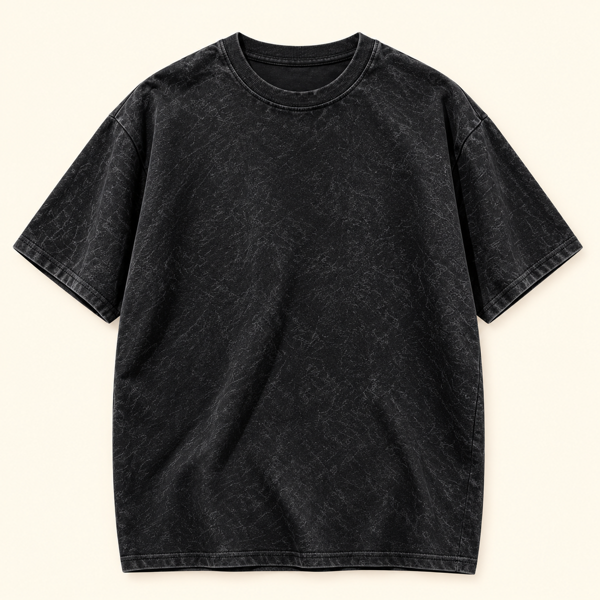 Playera vintage The Dream Negro lavado, talla M. Vista frontal.