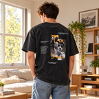 Playera vintage The Dream Negro lavado, talla M. Imagen de uso ilustrativa.