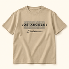Playera beige Los Ángeles Beige, talla XL. Vista frontal.