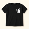 Playera negra HI, frente reconstruido