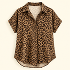 Blusa leopardo Estampado De Leopardo, frente reconstruido
