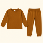 Conjunto infantil liso de manga larga y pantalón · 2–3 años · Caramelo · 01-frente · ES-203/1 · reconstrucción