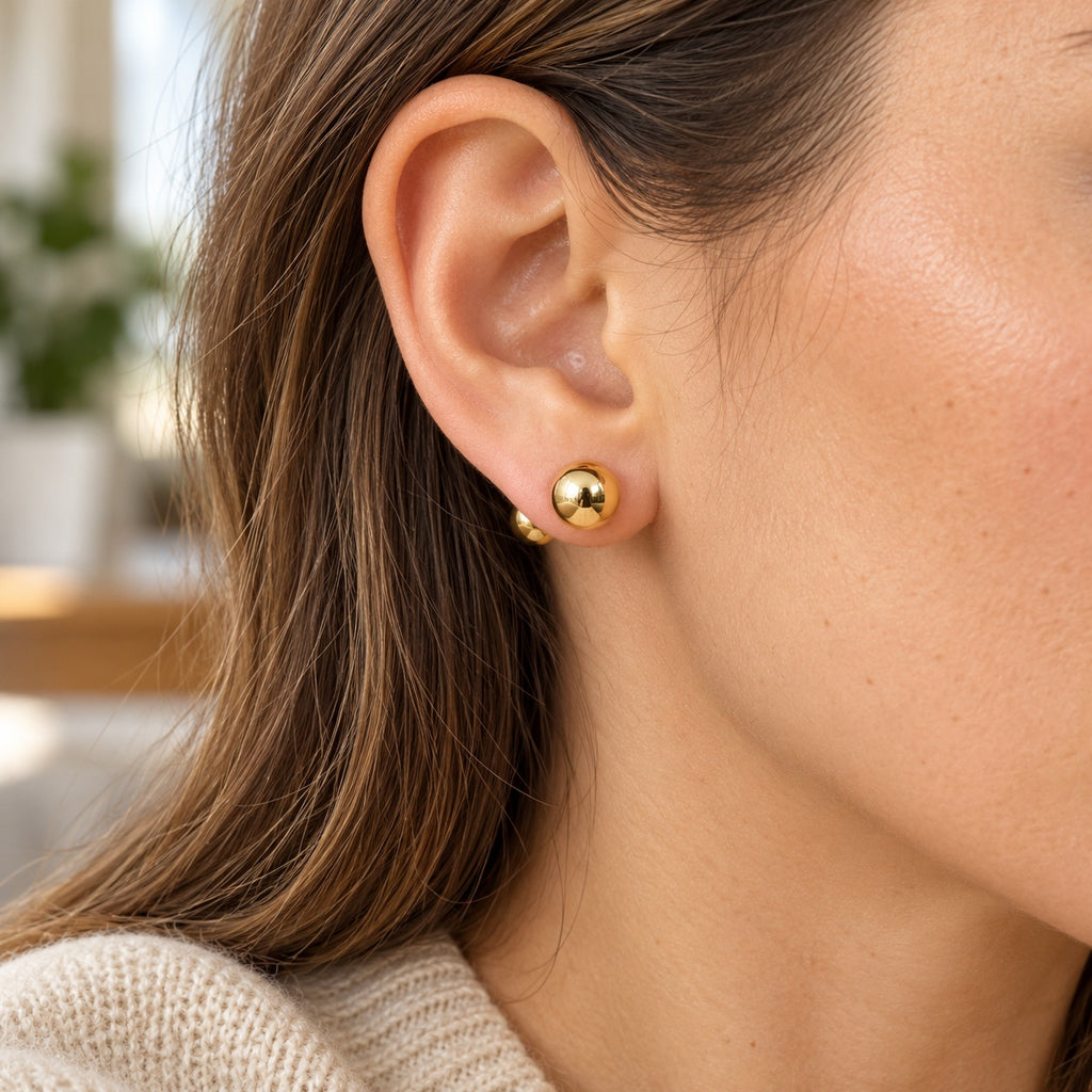Aretes de bolita, ejemplo de uso