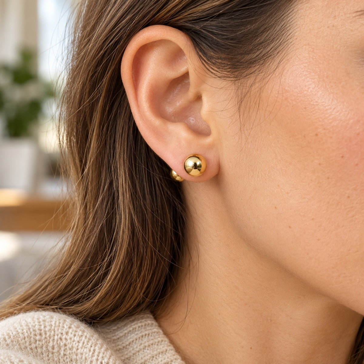 Aretes de bolita, ejemplo de uso