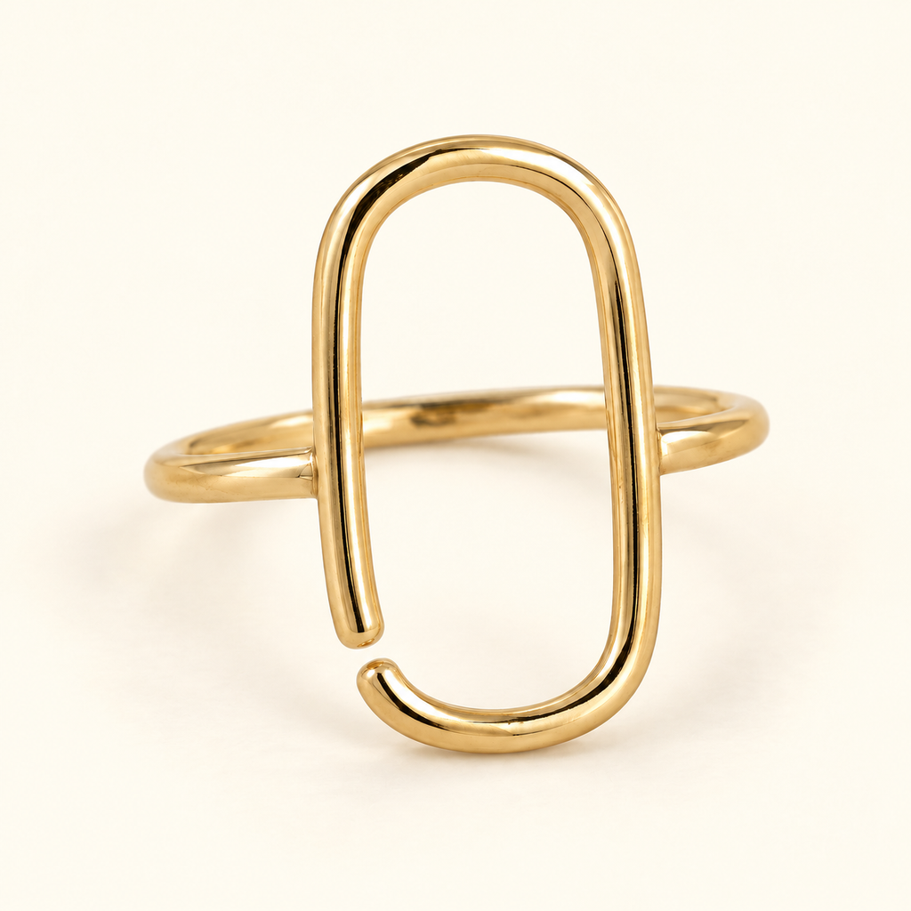 Anillo rectángulo abierto
