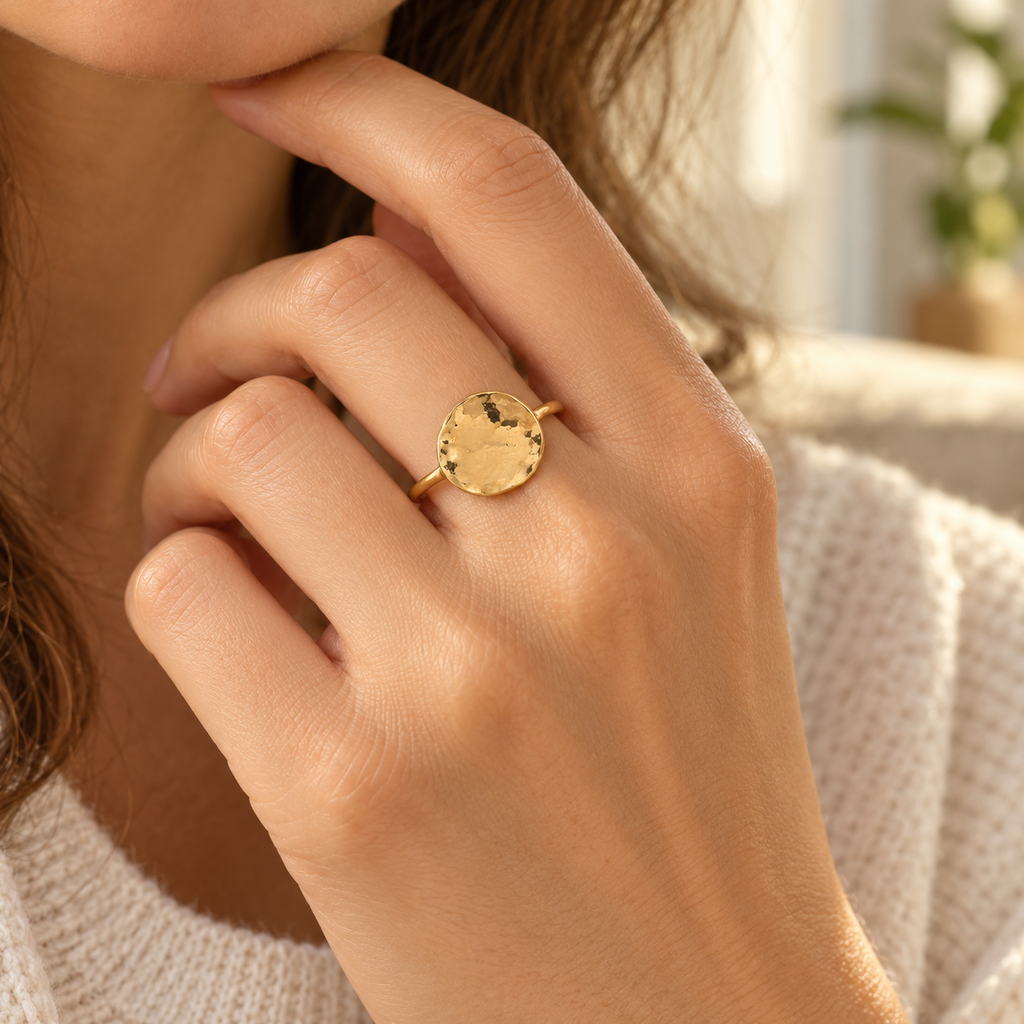 Anillo disco martillado, ejemplo de uso
