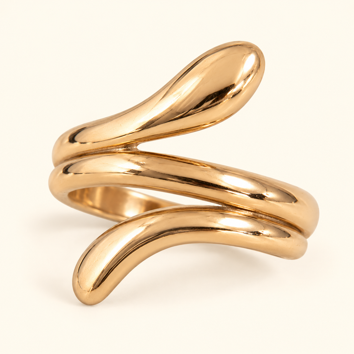 Anillo curvas abiertas, vista en ángulo