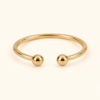 Anillo dos bolitas