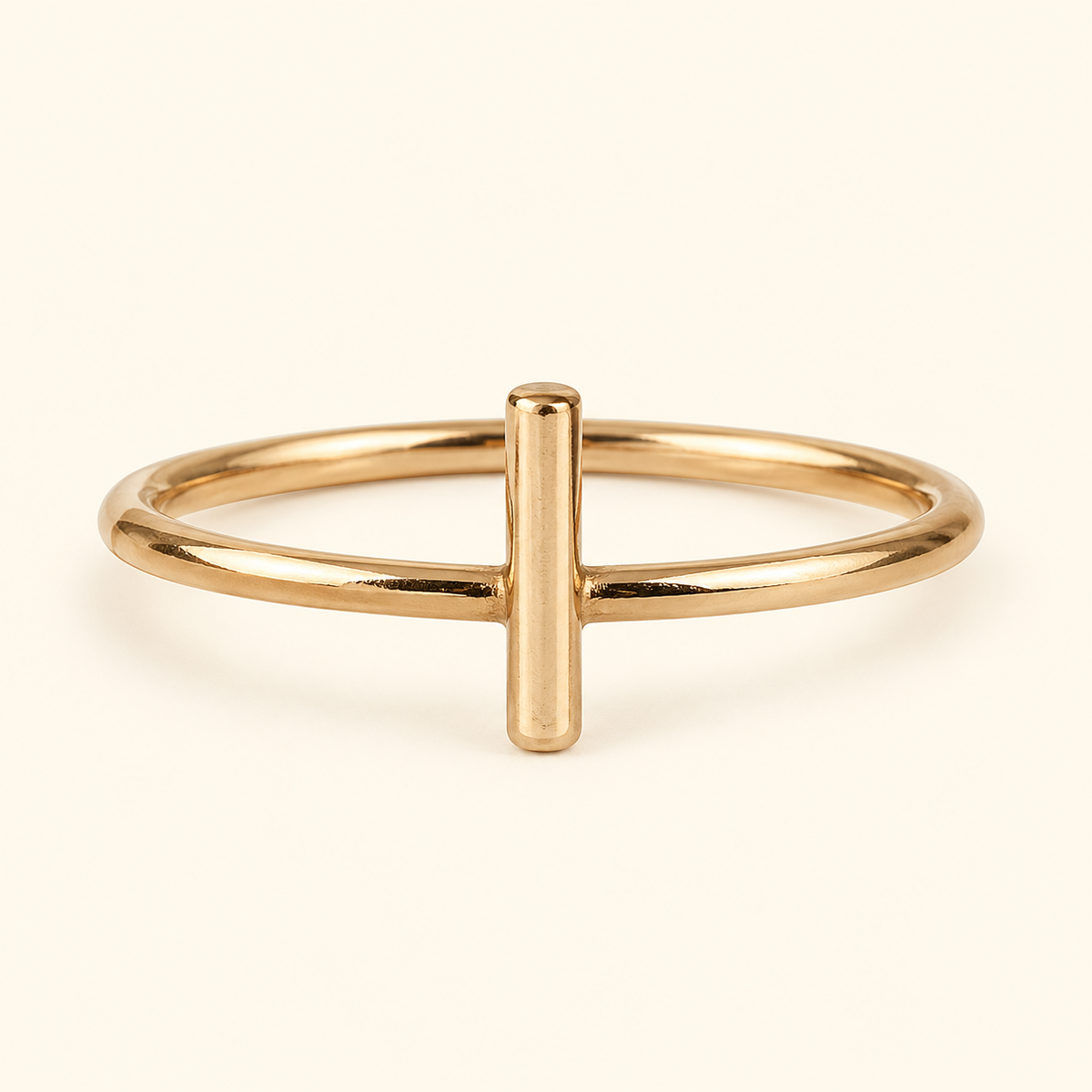 Anillo barra en t