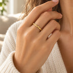 Anillo trenzado irregular, ejemplo de uso