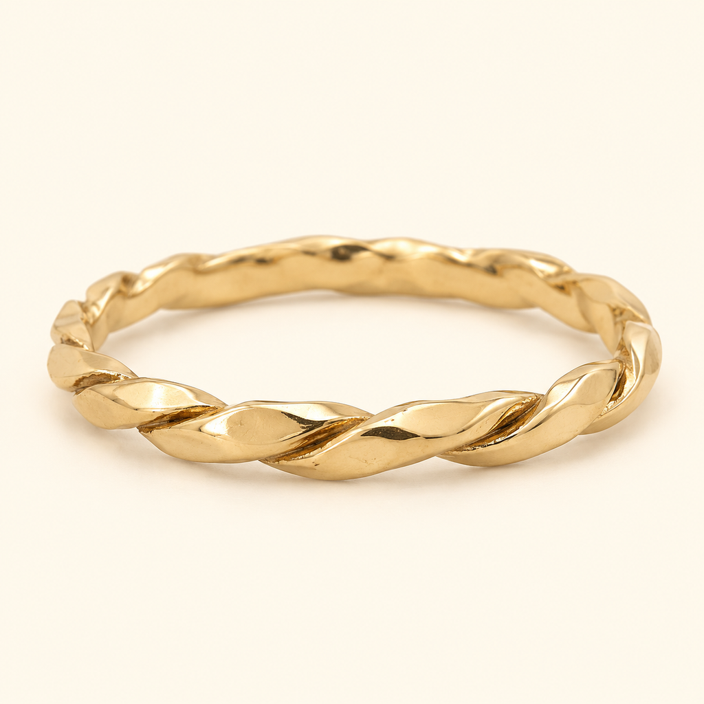 Anillo trenzado irregular
