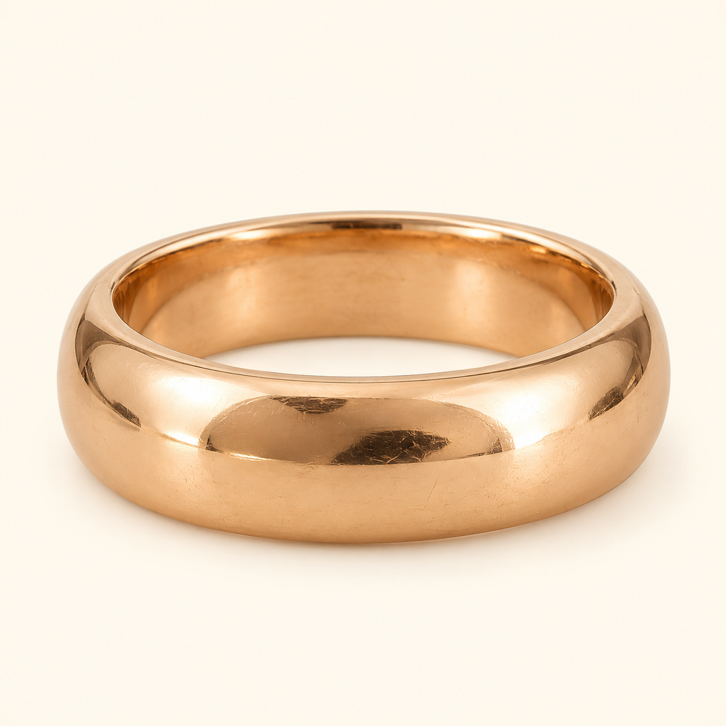 Anillo banda redondeada