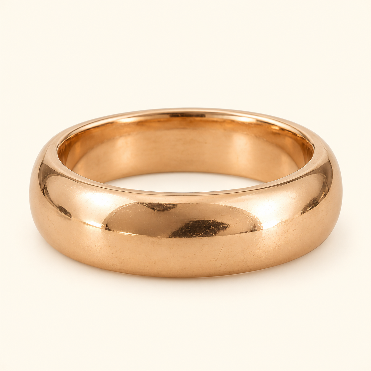 Anillo banda redondeada