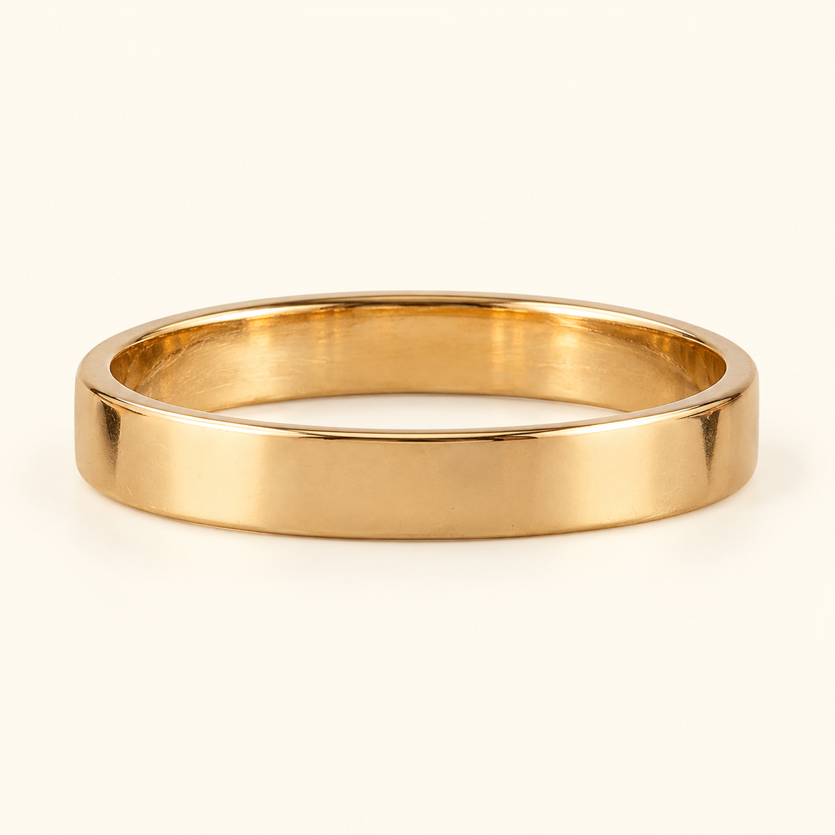 Anillo banda delgada plana