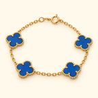 Pulsera de tréboles azules