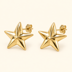 Aretes de estrella dorados