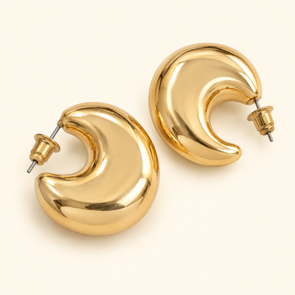 Aretes de media luna