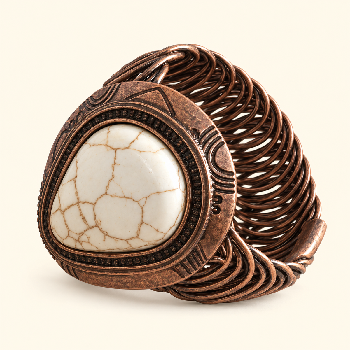 Brazalete cobrizo, centro blanco veteado