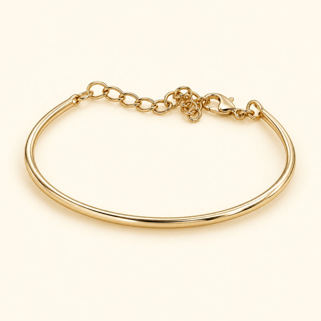 Brazalete fino con extensión, vista de estudio en ángulo