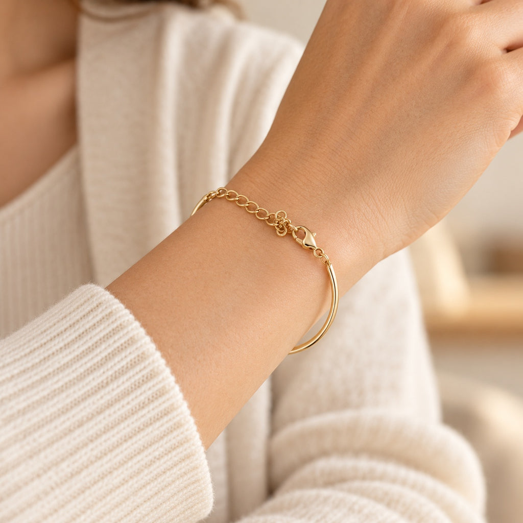 Brazalete fino con extensión, ejemplo de uso