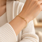 Brazalete fino con extensión, ejemplo de uso