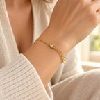 Pulsera fina tipo cadena, ejemplo de uso