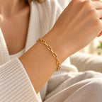 Pulsera de eslabón rectangular, ejemplo de uso