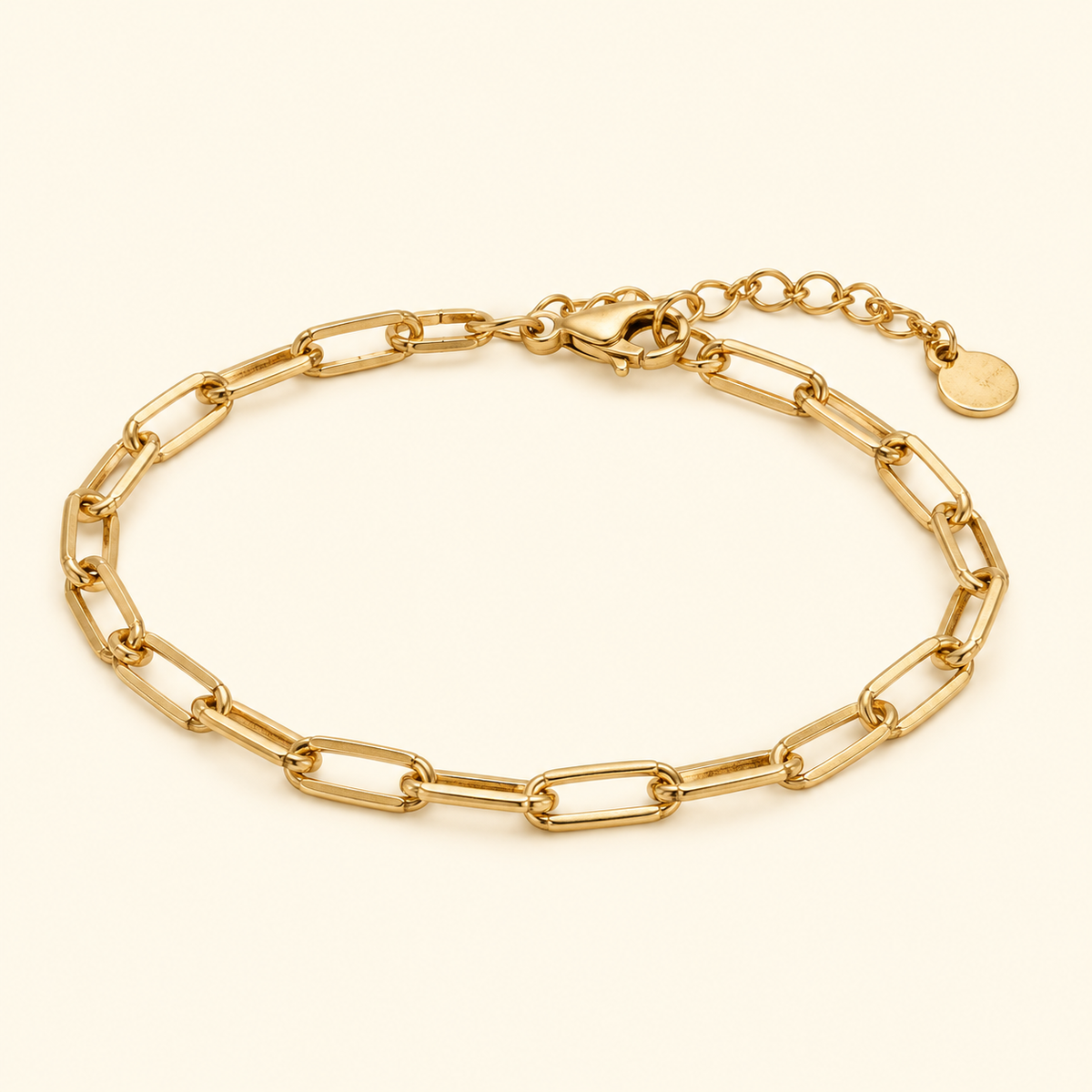 Pulsera de eslabón rectangular