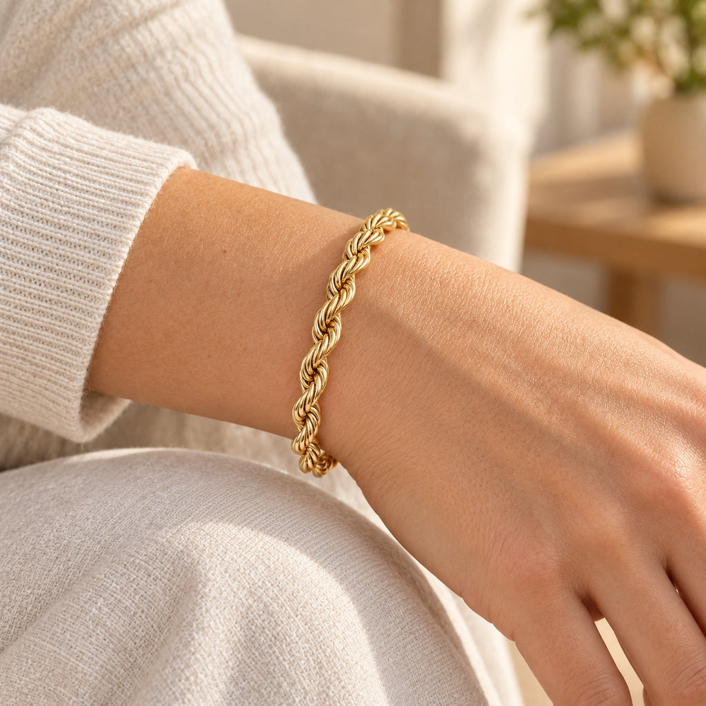 Pulsera torcida gruesa, ejemplo de uso