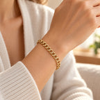 Pulsera de cadena gruesa, ejemplo de uso